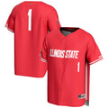 #1 Illinois State Redbirds Lightweight Baseball Jersey - Red product image 1, provided for visual reference and product