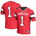 #1 Illinois State Redbirds Endzone Football Jersey - Red product image 1, provided for visual reference and product detail