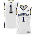 #1 Georgia Southern Eagles Lightweight Basketball Jersey - White product image 1, provided for visual reference and product