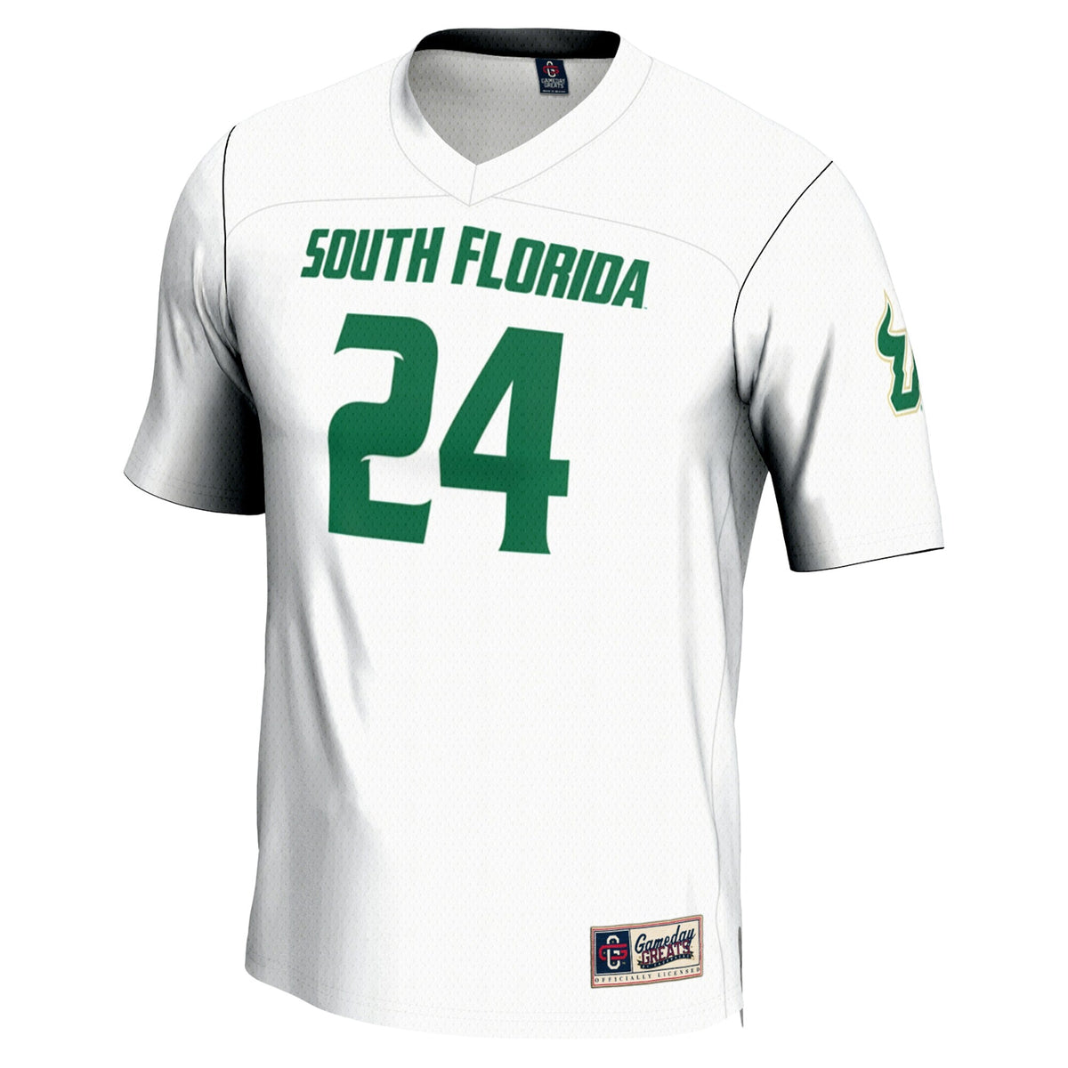 #24 South Florida Bulls Lightweight Lacrosse Jersey - White product image 3, provided for visual reference and product