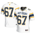 #1 West Virginia Mountaineers Football Jersey - White product image 1, provided for visual reference and product detail