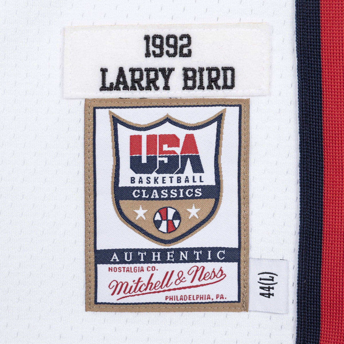 USA Basketball Authentic Jersey Larry Bird 1992 product image 4, provided for visual reference and product detail review