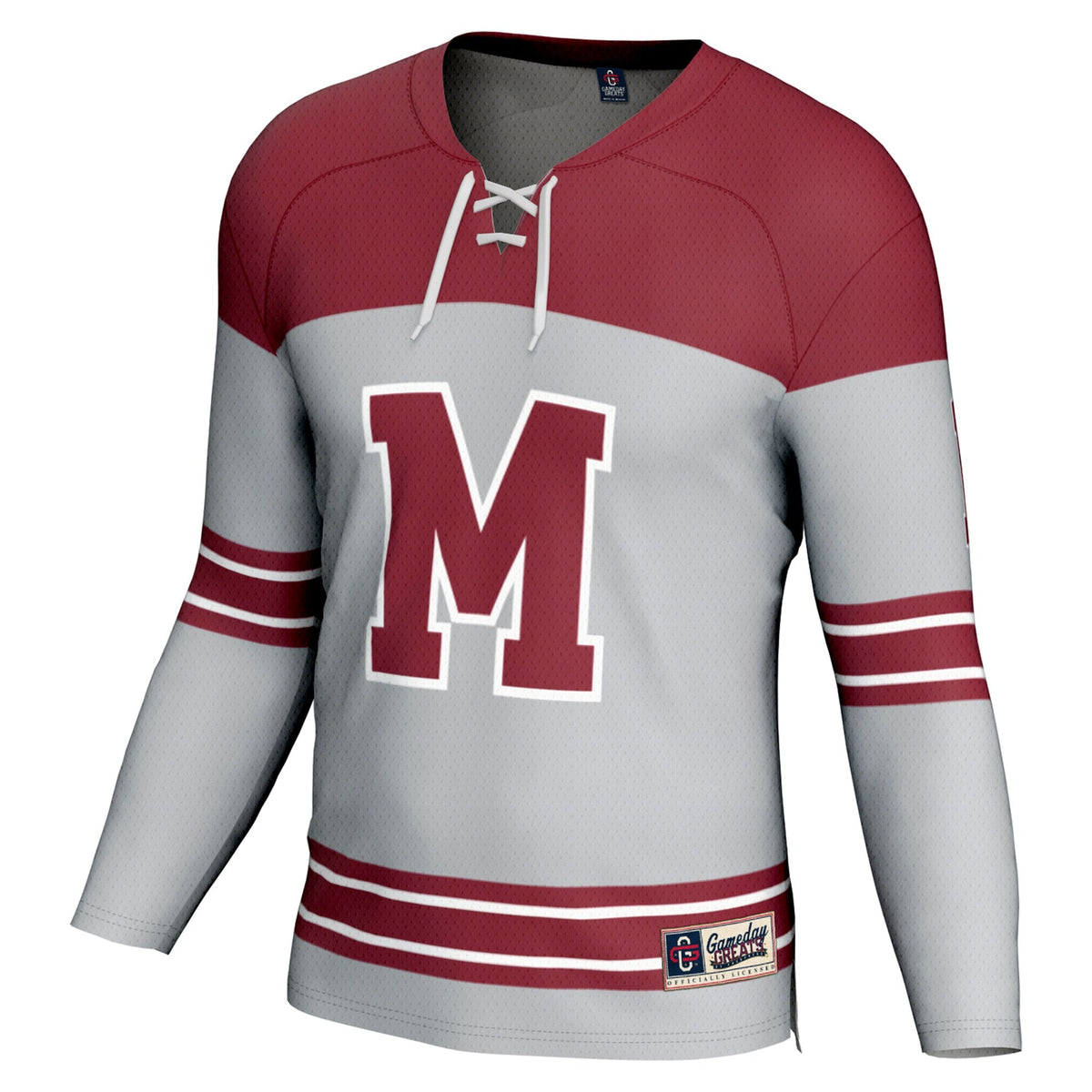 #1 UMass Minutemen Hockey Fashion Jersey - Gray product image 3, provided for visual reference and product detail review