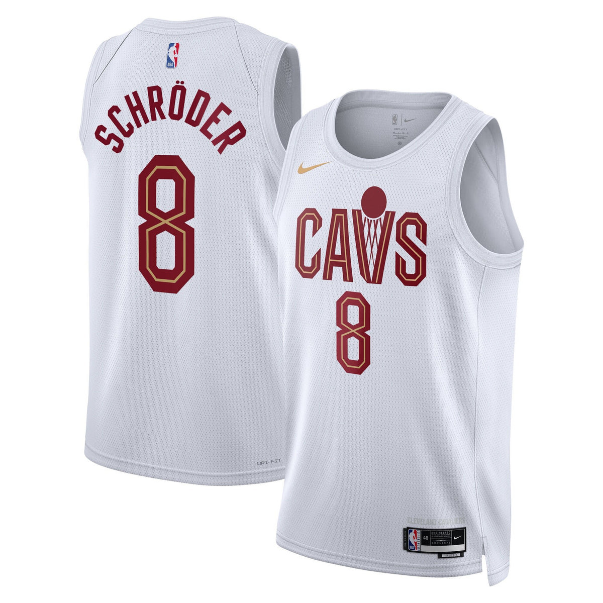 Cleveland Cavaliers Association Edition Swingman Jersey - White - Dennis Schröder product image 2, provided for visual