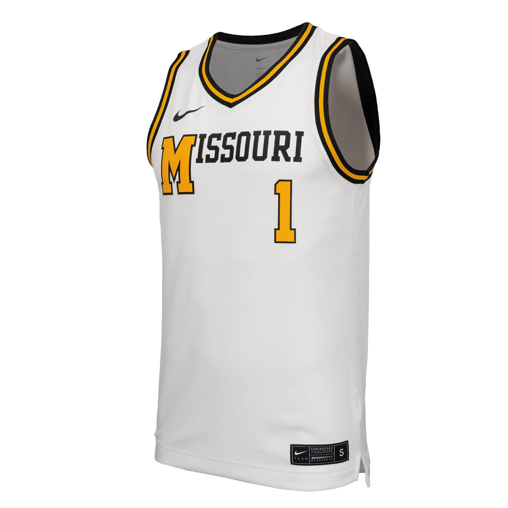 Missouri Tigers Retro Replica Basketball Jersey - White product image 3, provided for visual reference and product detail