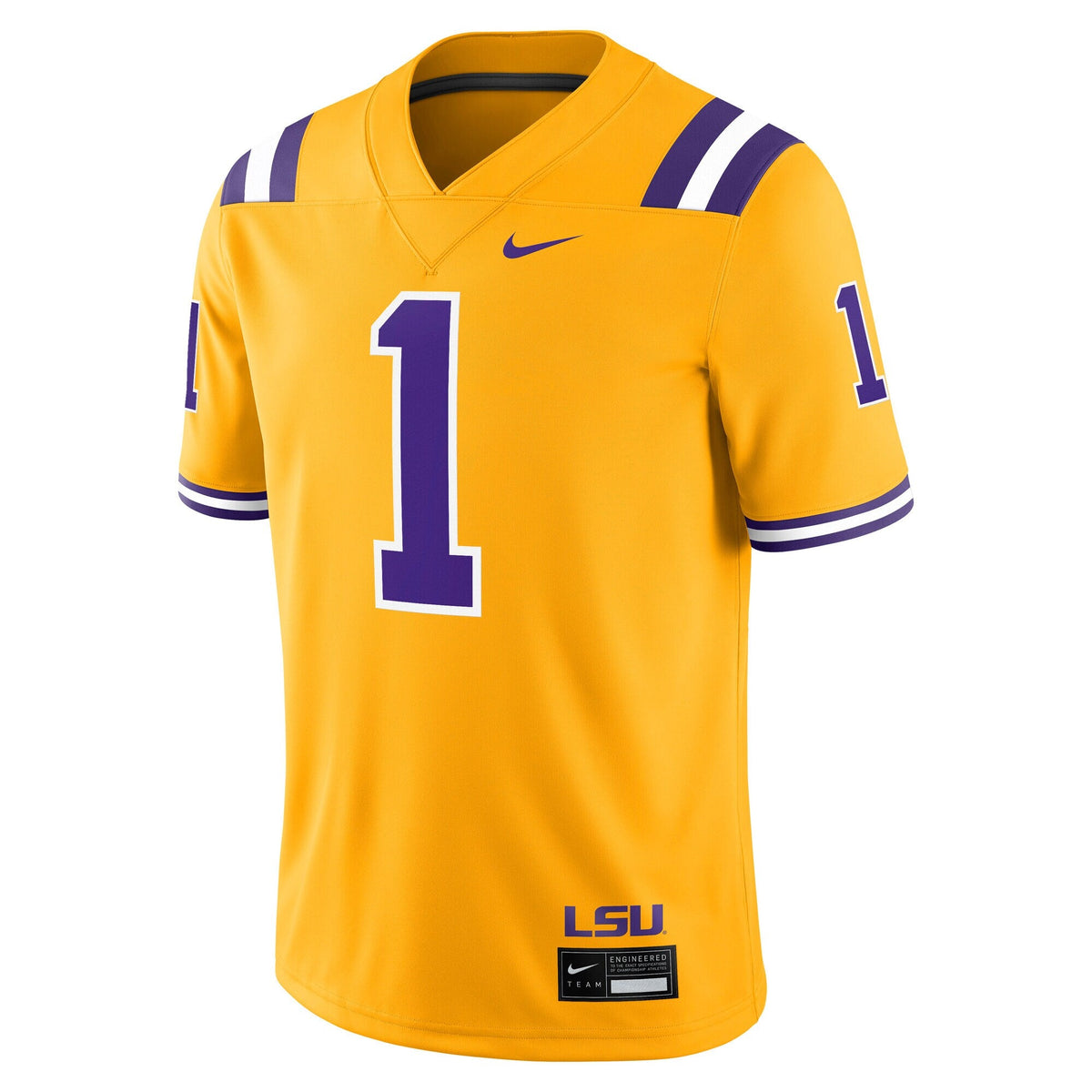 #1 LSU Tigers Alternate Game Jersey - Gold product image 3, provided for visual reference and product detail review