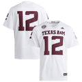#12 Texas A&M Aggies Premier Jersey - White product image 1, provided for visual reference and product detail review