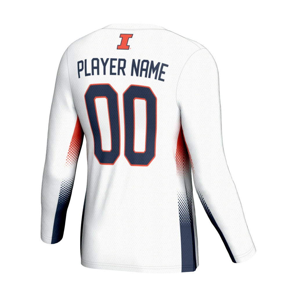 Illinois Fighting Illini NIL Lightweight Volleyball Jersey - White product image 4, provided for visual reference and