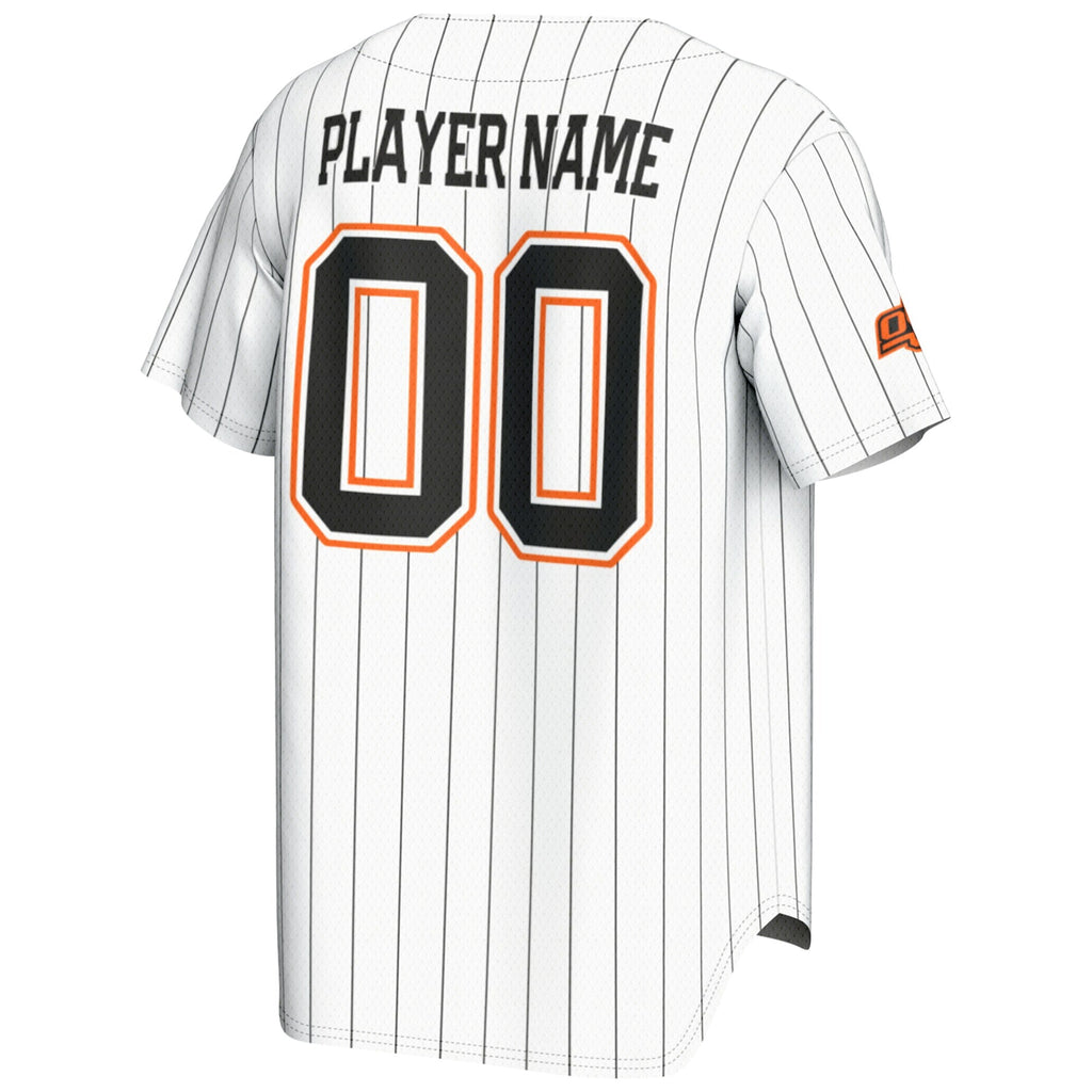 Oklahoma State Cowboys NIL Pick-A-Player Lightweight Baseball Jersey - White product image 4, provided for visual reference