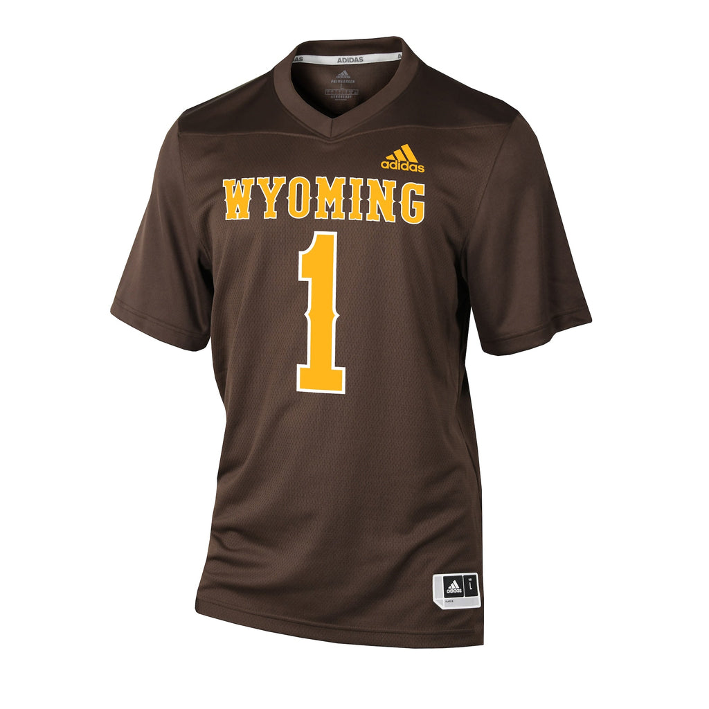 #1 Brown Wyoming Cowboys Replica Football Jersey product image 3, provided for visual reference and product detail review