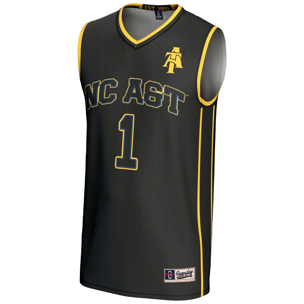 #1 North Carolina A&T Aggies Lightweight Basketball Jersey - Black product image 3, provided for visual reference and