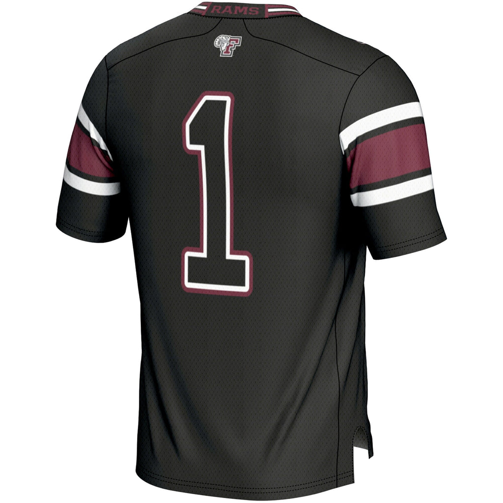 #1 Fordham Rams Endzone Football Jersey - Black product image 4, provided for visual reference and product detail review