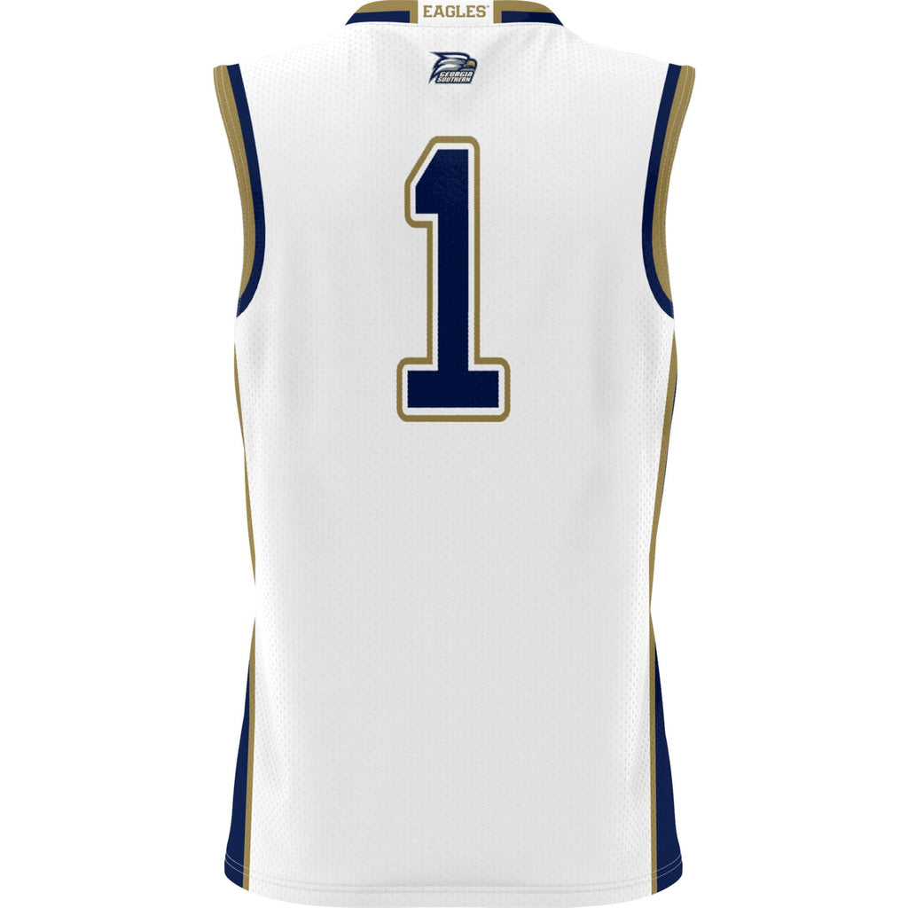 #1 Georgia Southern Eagles Lightweight Basketball Jersey - White product image 4, provided for visual reference and product