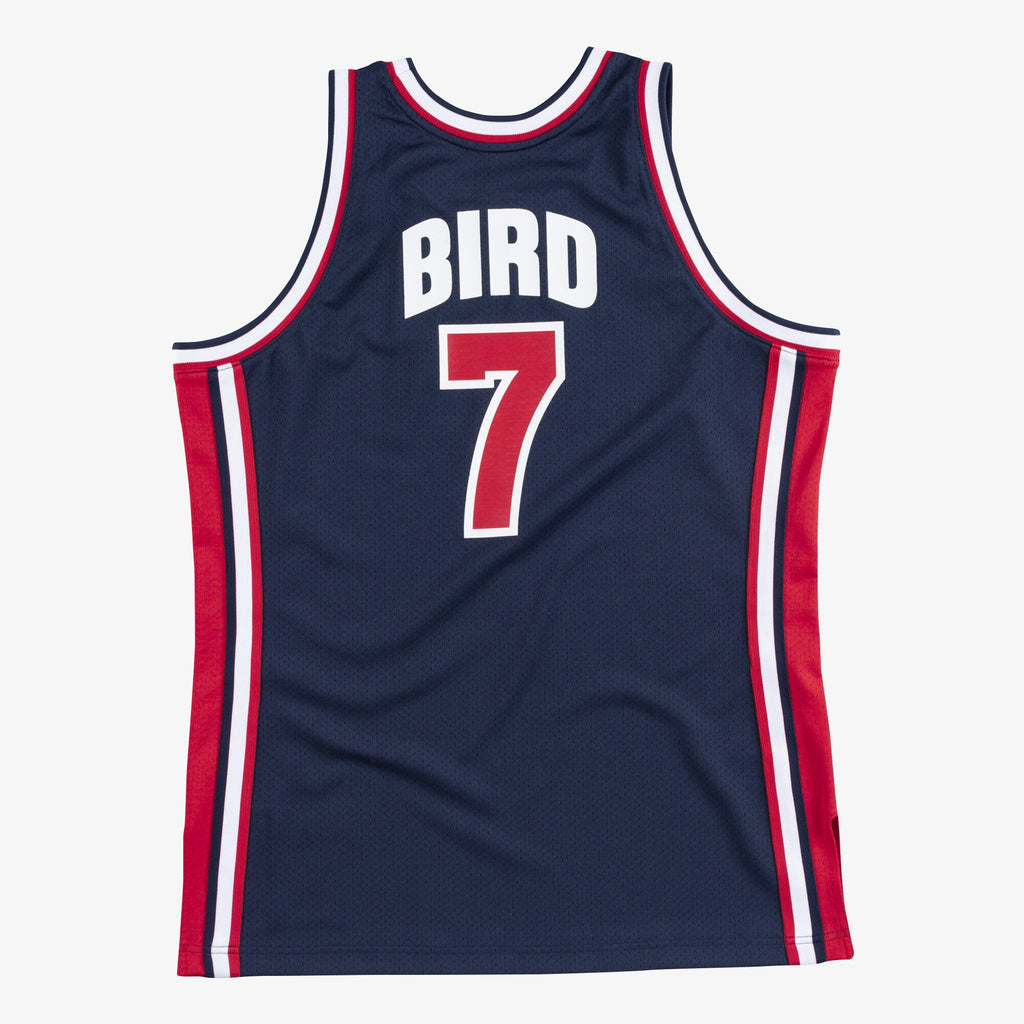 USA Basketball Authentic Jersey Larry Bird 1992 Navy product image 3, provided for visual reference and product detail review