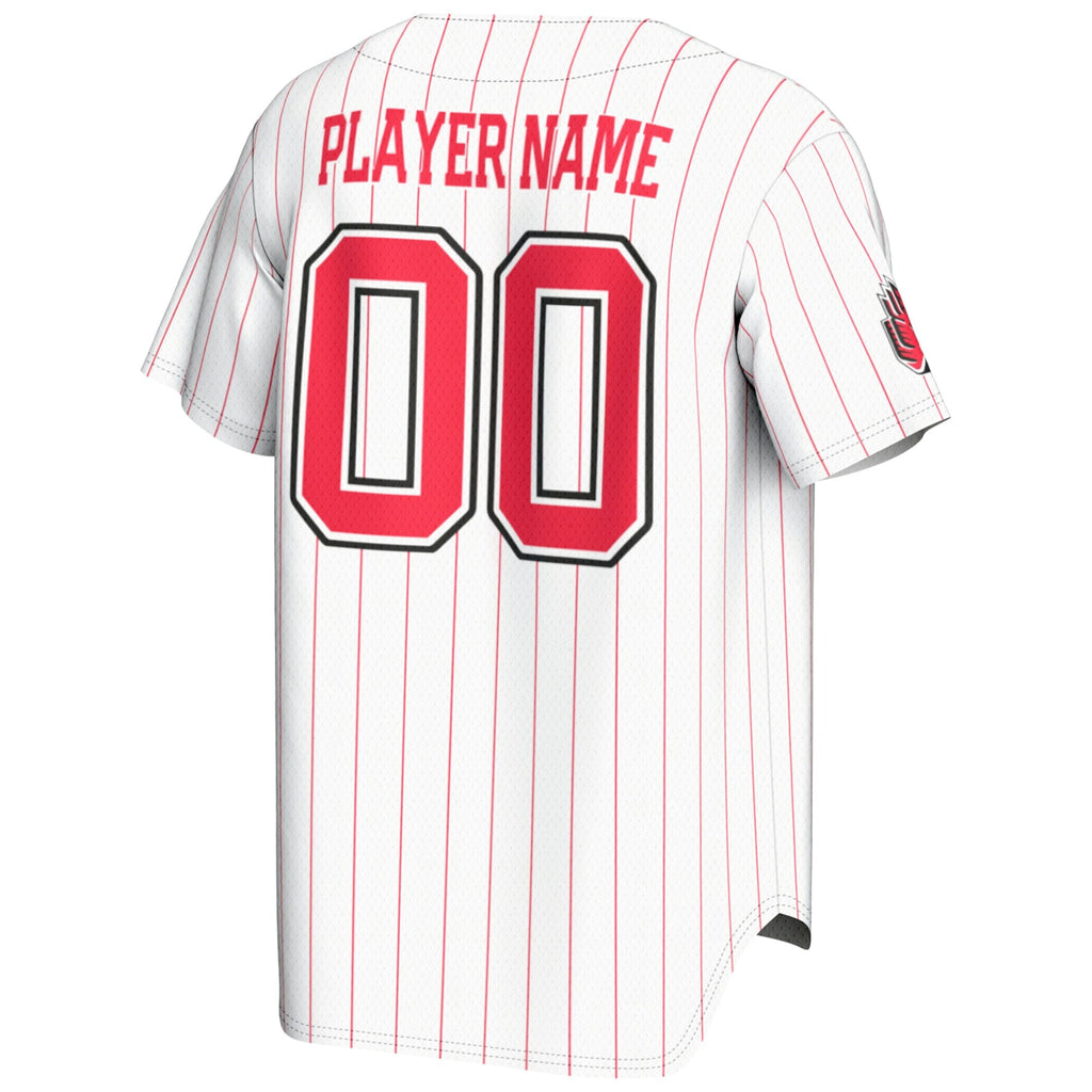 Ball State Cardinals NIL Pick-A-Player Lightweight Baseball Jersey - White product image 4, provided for visual reference