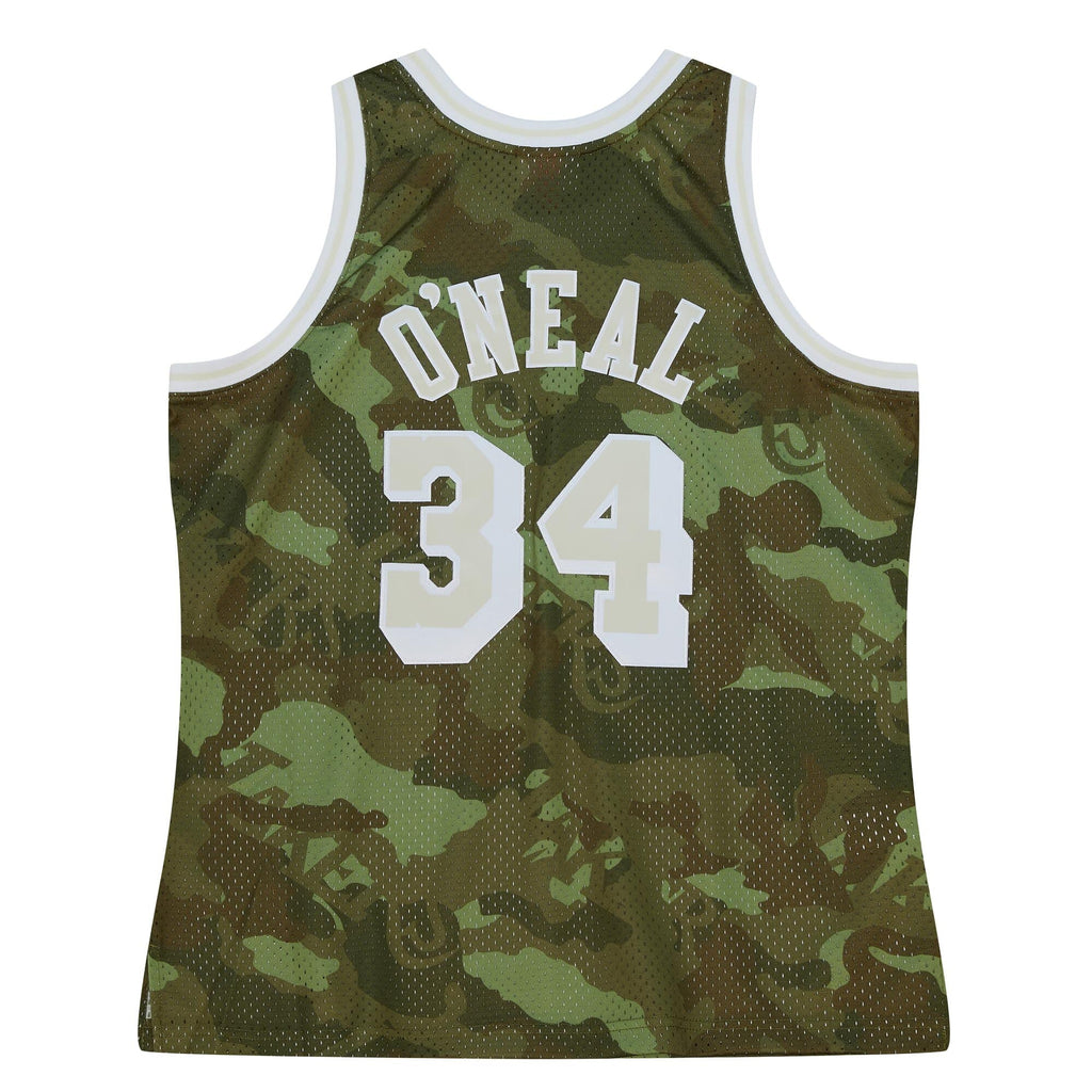 Los Angeles Lakers NBA Shaquille O'Neal Ghost Green Camo Swingman Jersey product image 3, provided for visual reference and