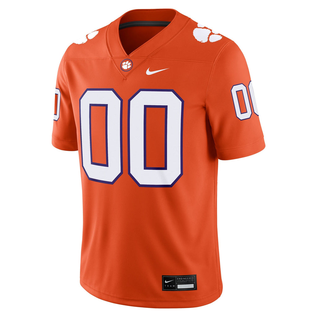 Clemson Tigers Custom Football Game Jersey - Orange product image 3, provided for visual reference and product detail review