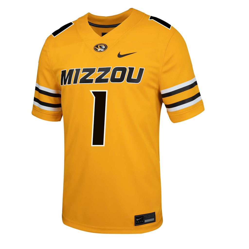 #1 Missouri Tigers Alternate Game Jersey - Gold product image 3, provided for visual reference and product detail review