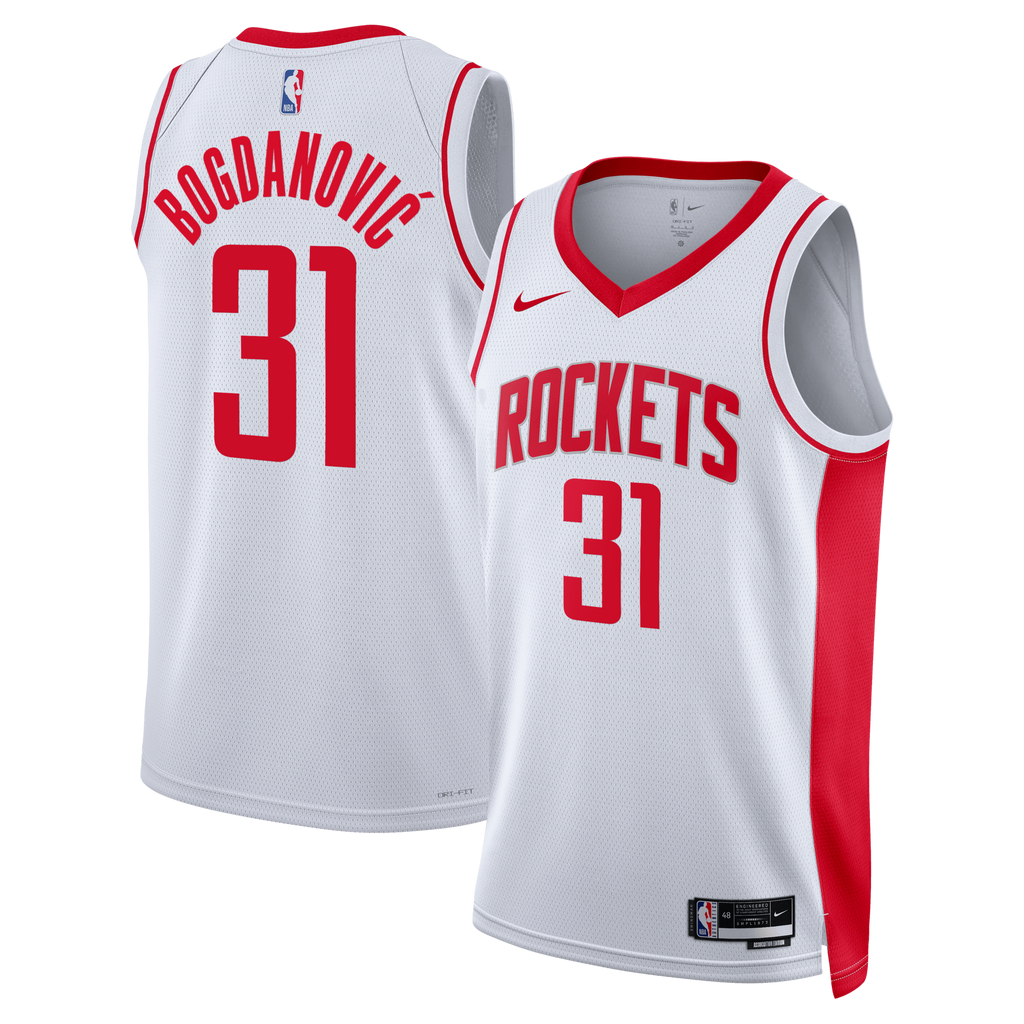 Houston Rockets Association Edition Swingman Jersey - White - Bogdan Bogdanović product image 1, provided for visual