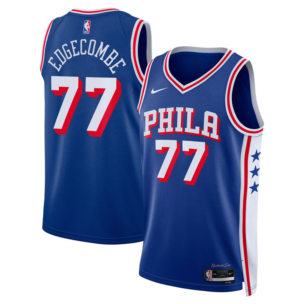 Philadelphia 76ers Icon Edition Swingman Jersey - Royal - VJ Edgecombe product image 1, provided for visual reference and