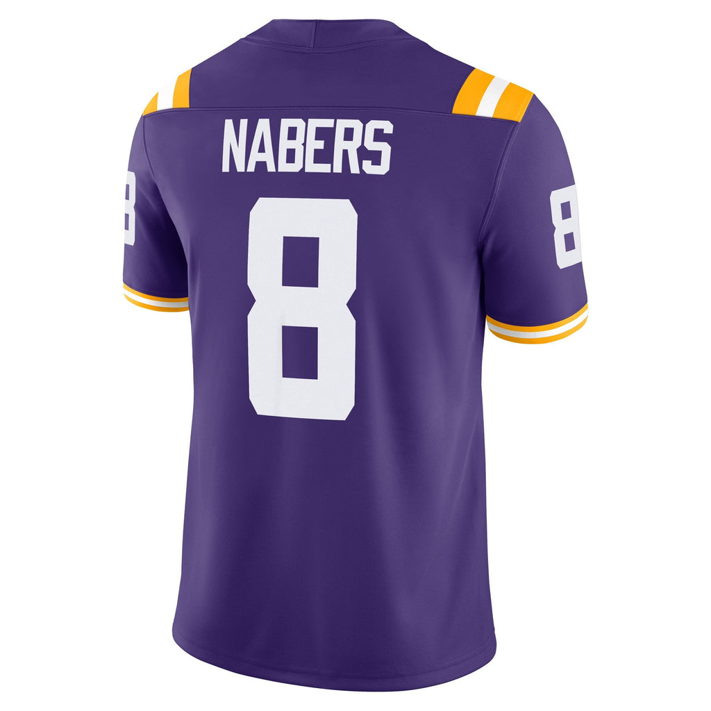 Malik Nabers LSU Tigers Player Game Jersey - Purple product image 4, provided for visual reference and product detail review