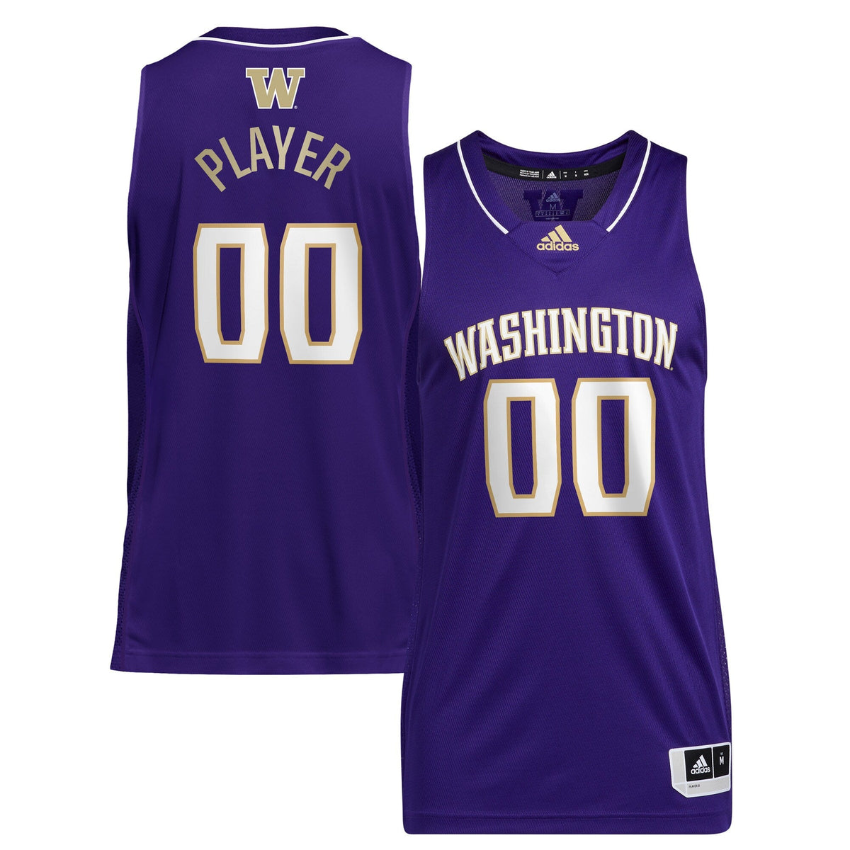 Washington Huskies Pick-A-Player NIL Basketball Jersey - Purple product image 2, provided for visual reference and product
