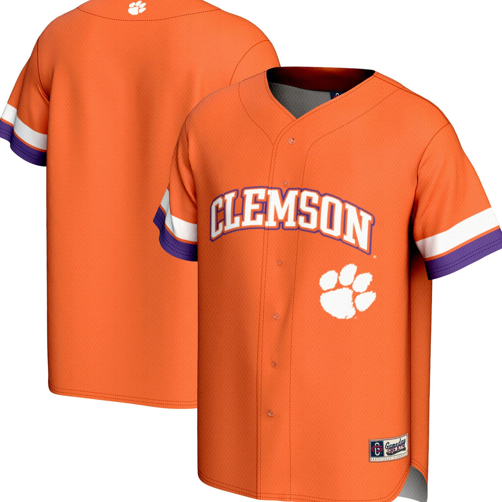 Clemson Tigers Spirit Baseball Jersey - Orange product image 2, provided for visual reference and product detail review