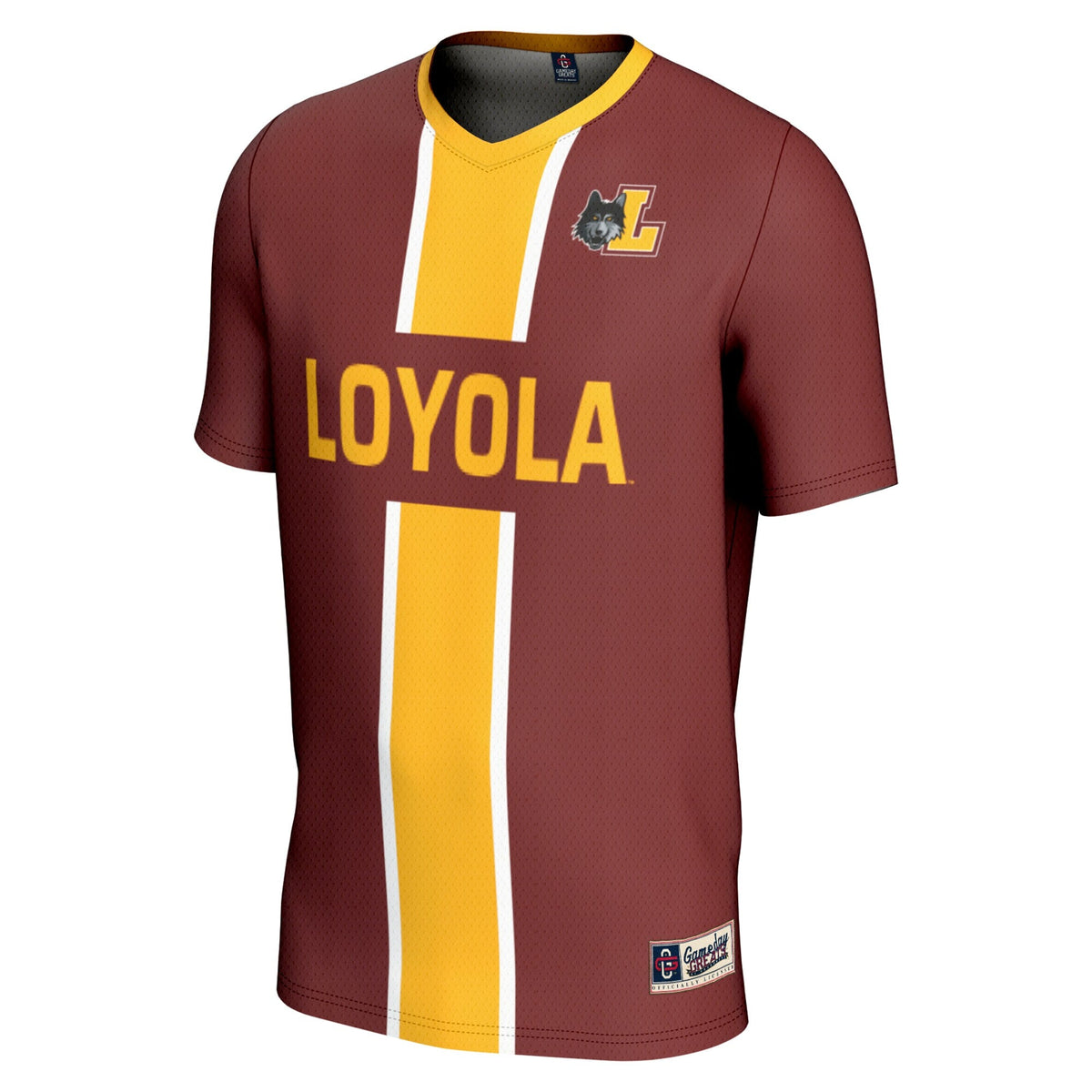 Loyola Chicago Ramblers Pick-A-Player NIL Lightweight Soccer Jersey - Maroon product image 3, provided for visual reference