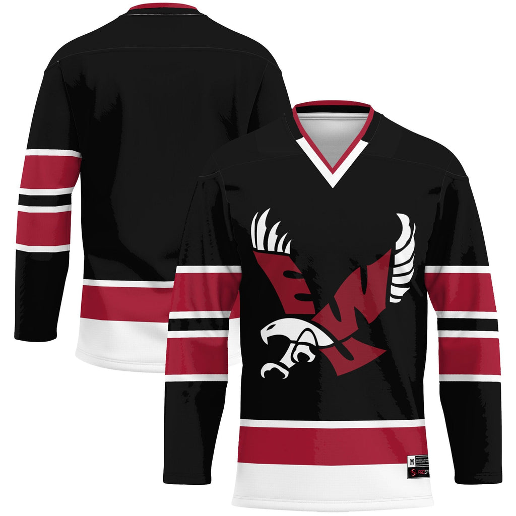 Eastern Washington Eagles Hockey Jersey - Black product image 2, provided for visual reference and product detail review
