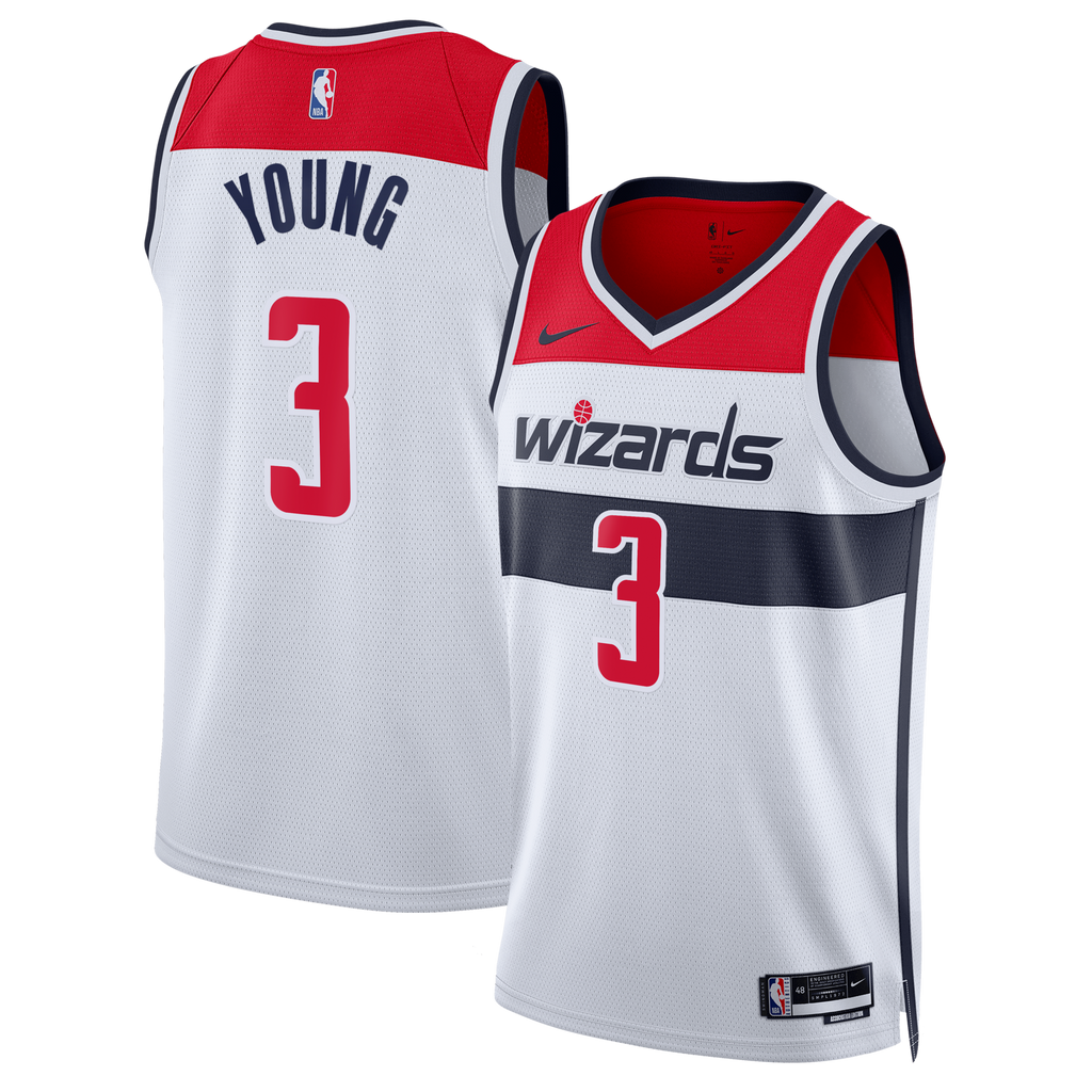 Washington Wizards Association Edition Swingman Jersey - White - Trae Young product image 1, provided for visual reference