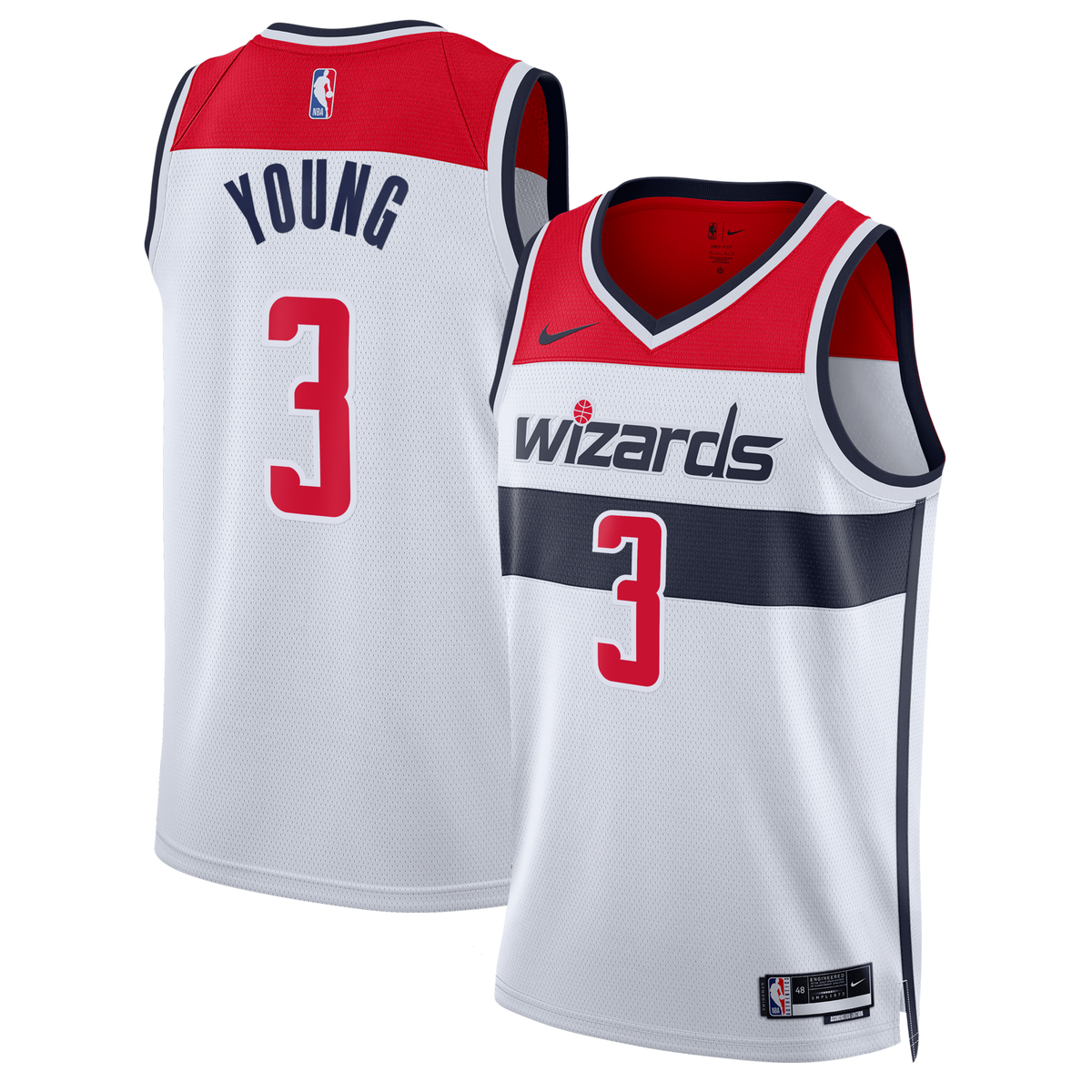 Washington Wizards Association Edition Swingman Jersey - White - Trae Young product image 1, provided for visual reference