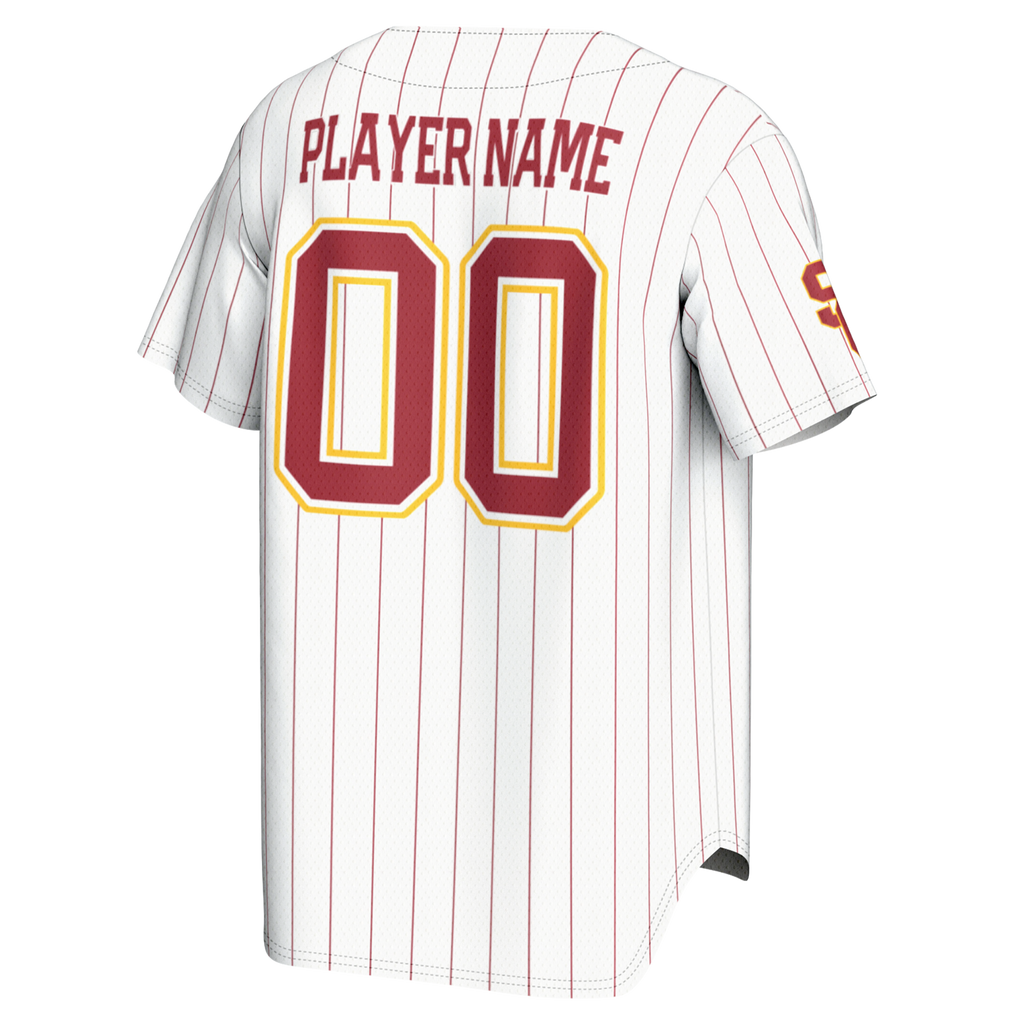 USC Trojans NIL Pick-A-Player Baseball Lightweight Jersey - White product image 3, provided for visual reference and product