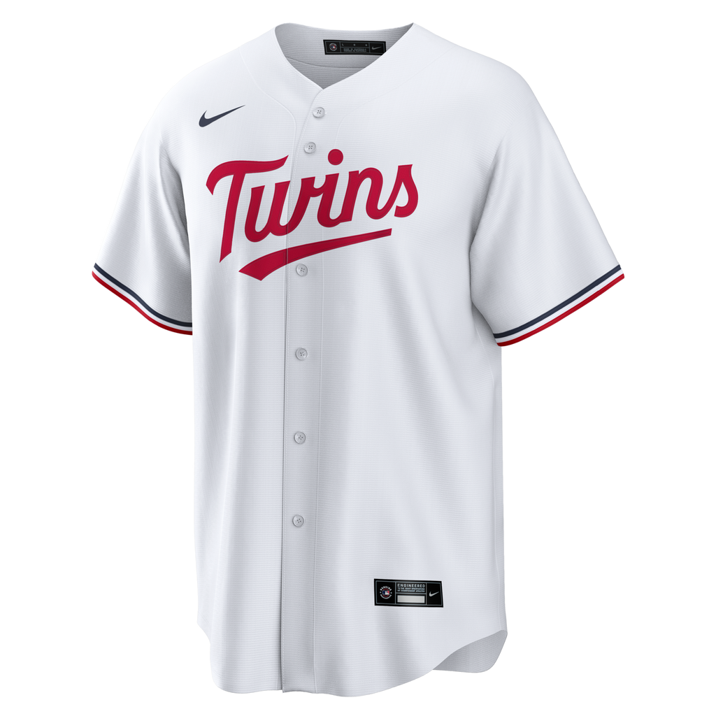 Minnesota Twins White Home Big & Tall Replica Jersey product image 3, provided for visual reference and product detail review