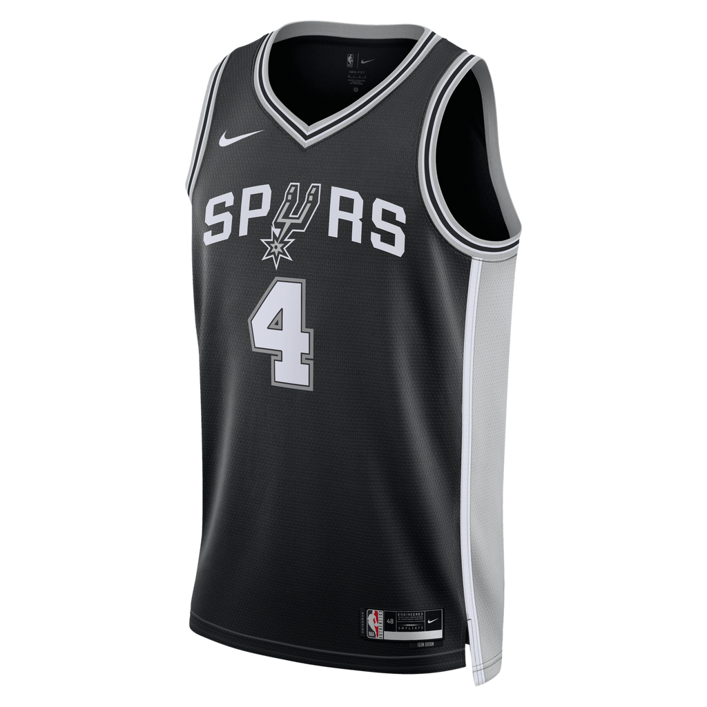 San Antonio Spurs Icon Edition Swingman Jersey - Black - De'Aaron Fox product image 3, provided for visual reference and