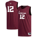 #12 Maroon Texas A&M Aggies Replica Basketball Jersey product image 1, provided for visual reference and product detail