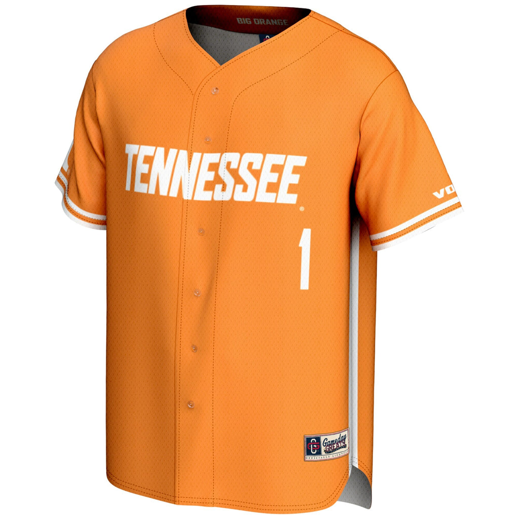 #1 Tennessee Orange Tennessee Volunteers Lightweight Baseball Jersey product image 3, provided for visual reference and