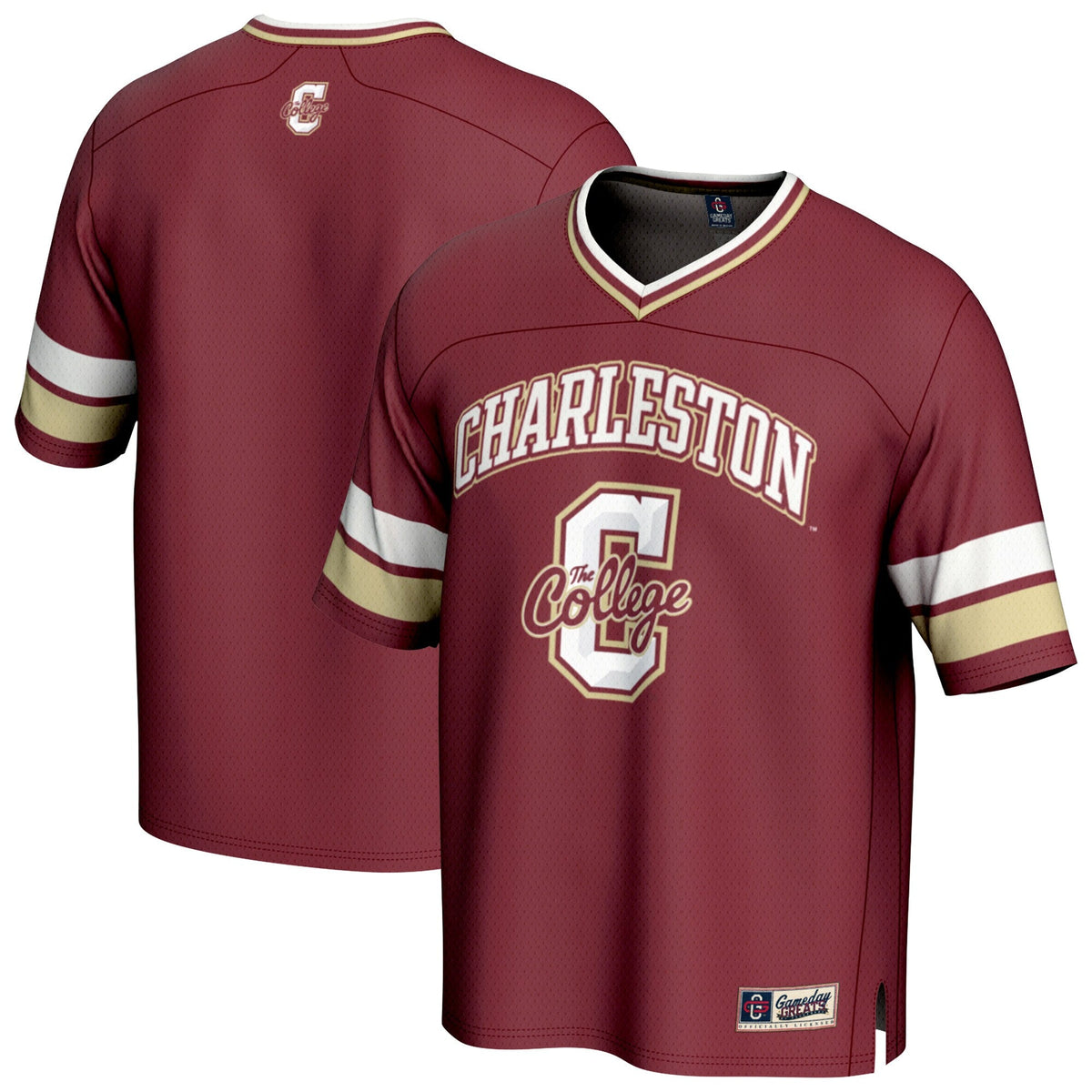 Charleston Cougars Spirit Football Jersey - Maroon product image 2, provided for visual reference and product detail review
