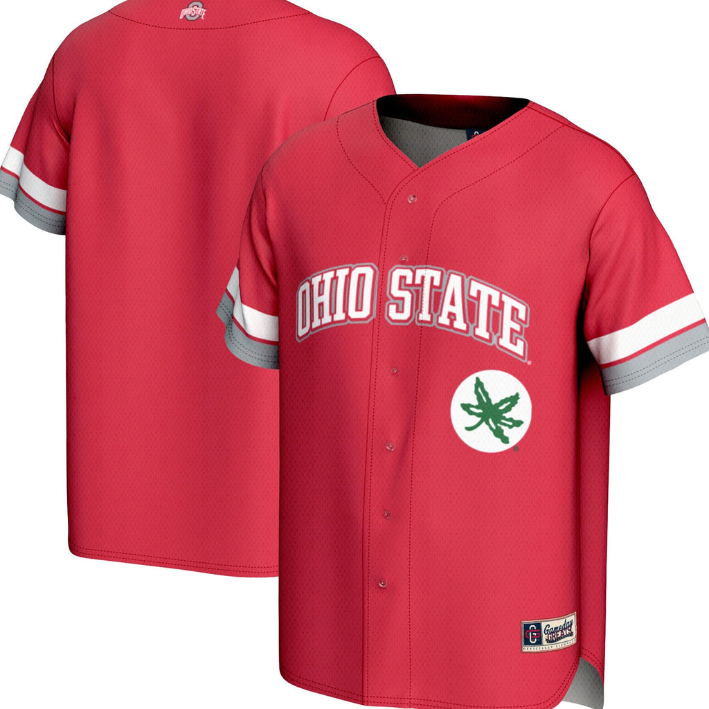 Ohio State Buckeyes Spirit Baseball Jersey - Scarlet product image 2, provided for visual reference and product detail review
