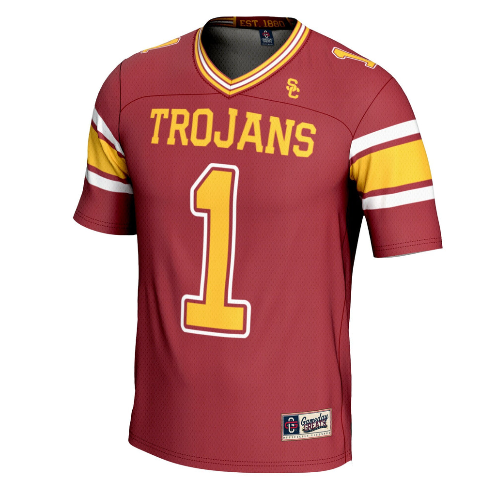 #1 USC Trojans Football Jersey - Cardinal product image 3, provided for visual reference and product detail review