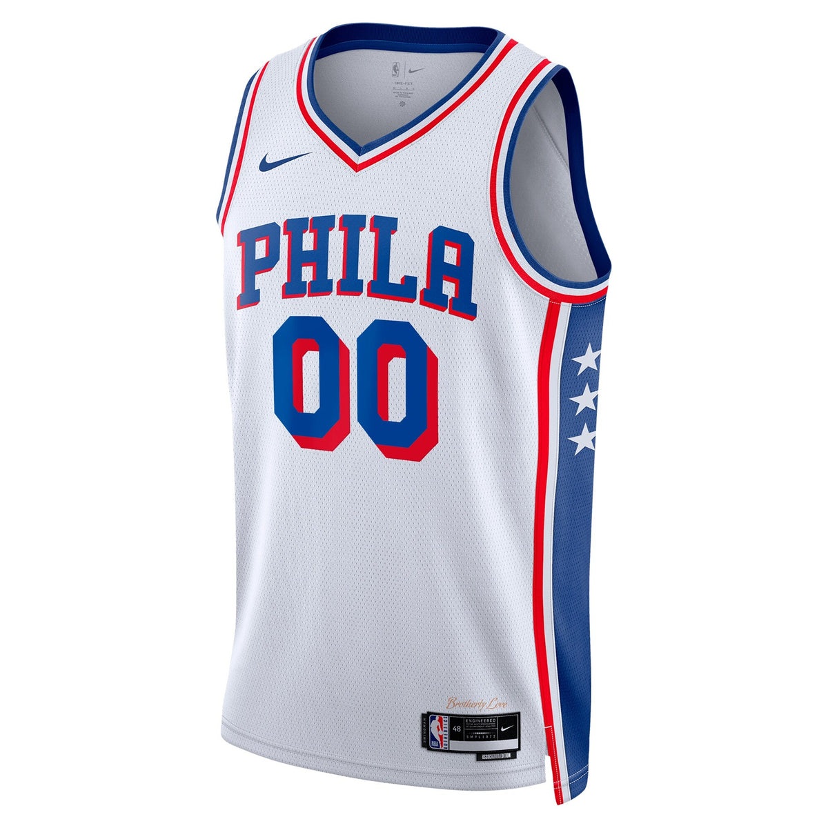 Philadelphia 76ers Association Swingman Jersey - Custom product image 3, provided for visual reference and product detail
