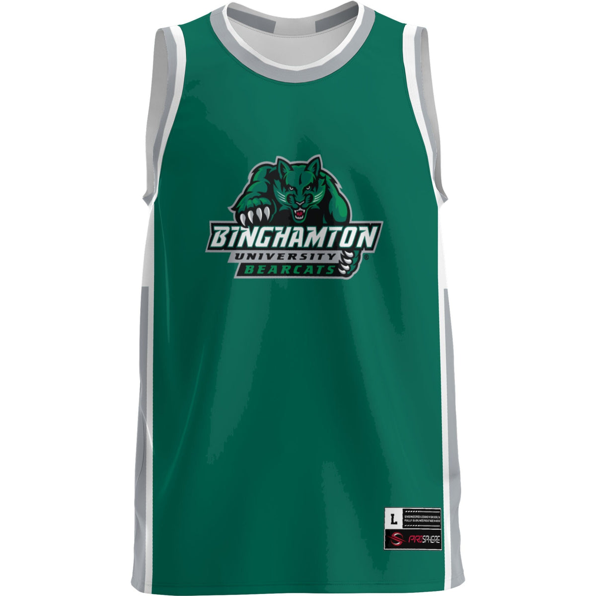 Binghamton Bearcats Lightweight Basketball Jersey - Green product image 3, provided for visual reference and product detail