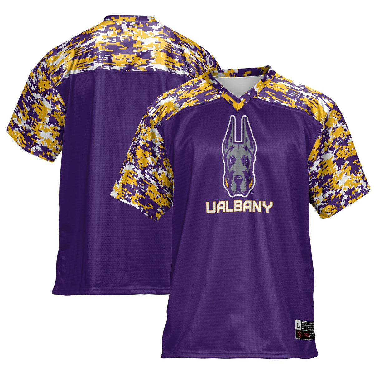 UAlbany Great Danes Football Jersey - Purple product image 2, provided for visual reference and product detail review