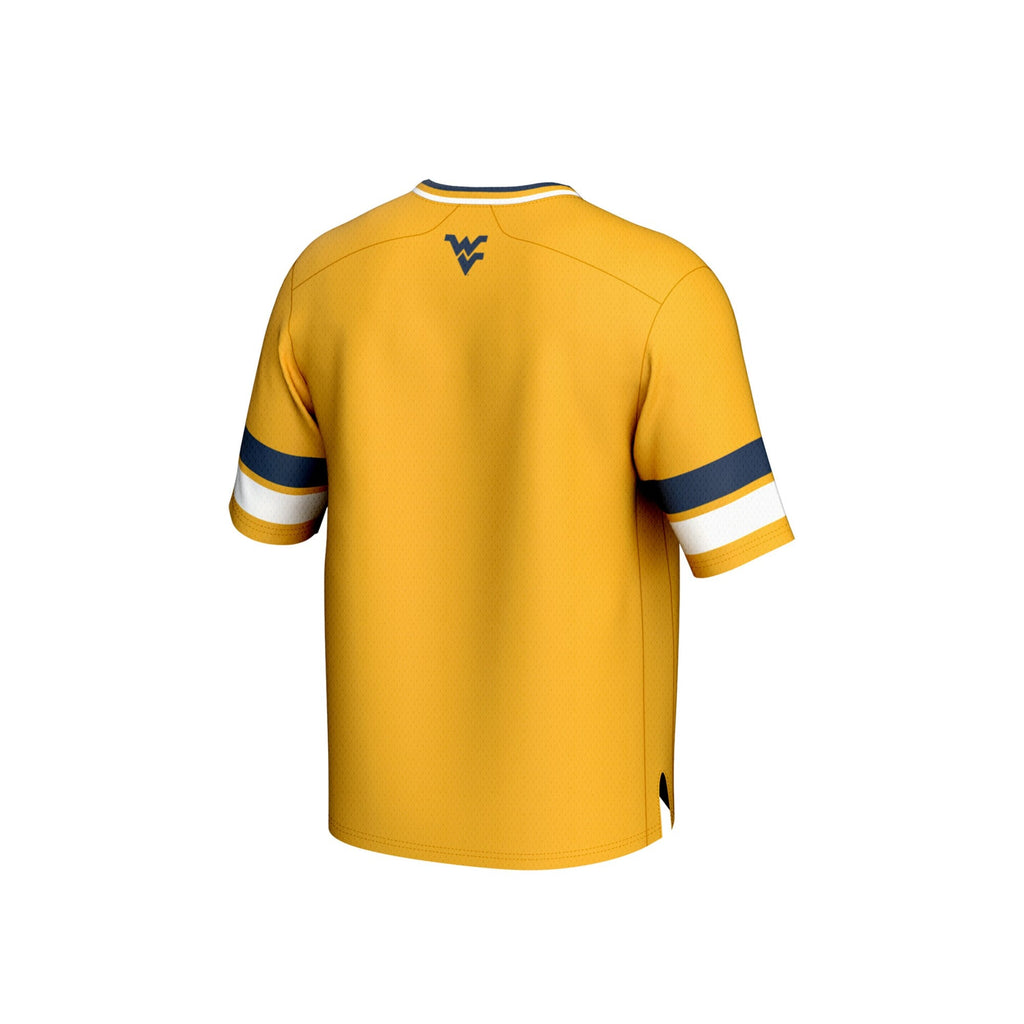 West Virginia Mountaineers Spirit Football Jersey - Gold product image 4, provided for visual reference and product detail