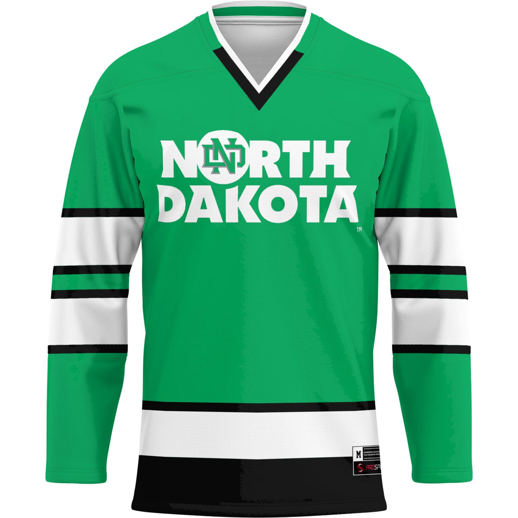 North Dakota Hockey Jersey - Kelly Green product image 3, provided for visual reference and product detail review