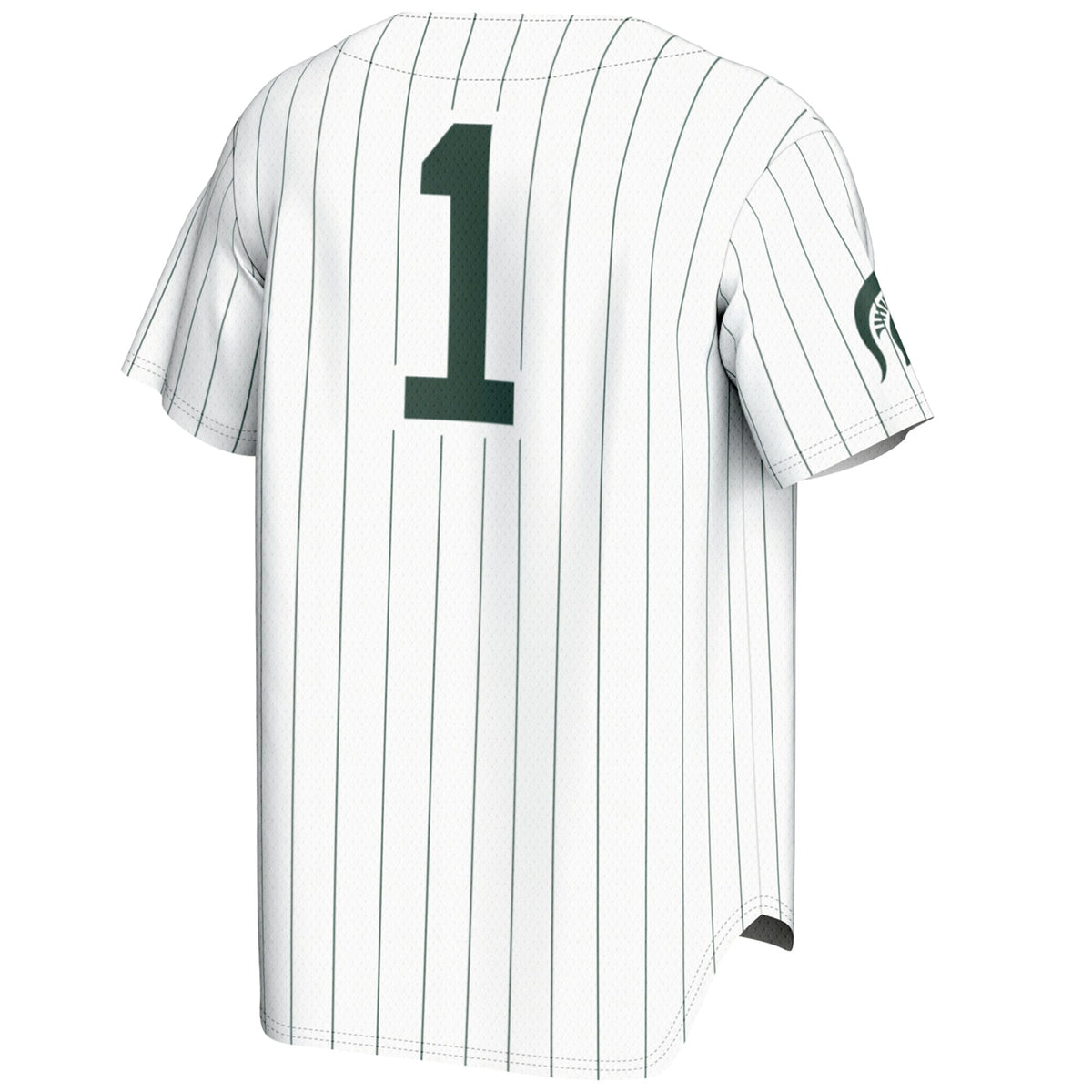 #1 Michigan State Spartans Lightweight Baseball Jersey - White product image 4, provided for visual reference and product