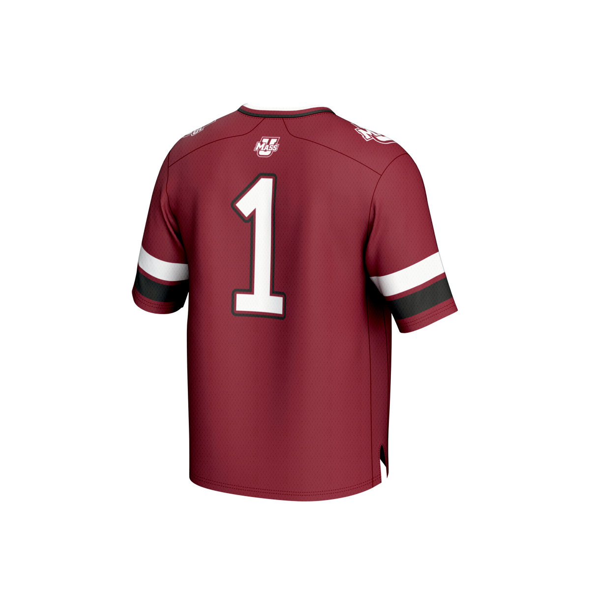 #1 UMass Minutemen Lightweight Collegiate Football Fashion Jersey - Maroon product image 4, provided for visual reference