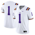#1 LSU Tigers Game Jersey - White product image 1, provided for visual reference and product detail review
