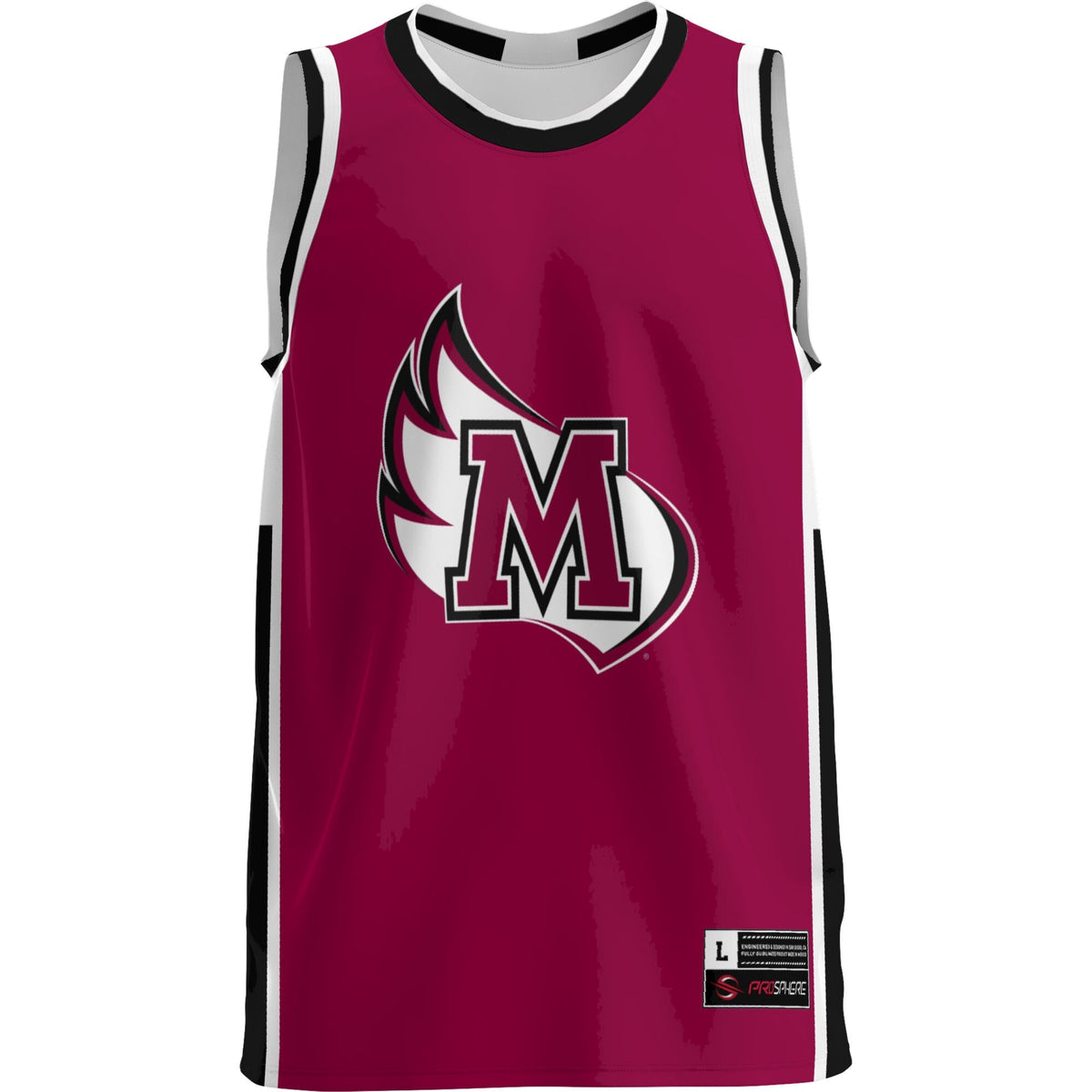Meredith College Avenging Angels Lightweight Basketball Jersey - Maroon product image 3, provided for visual reference and