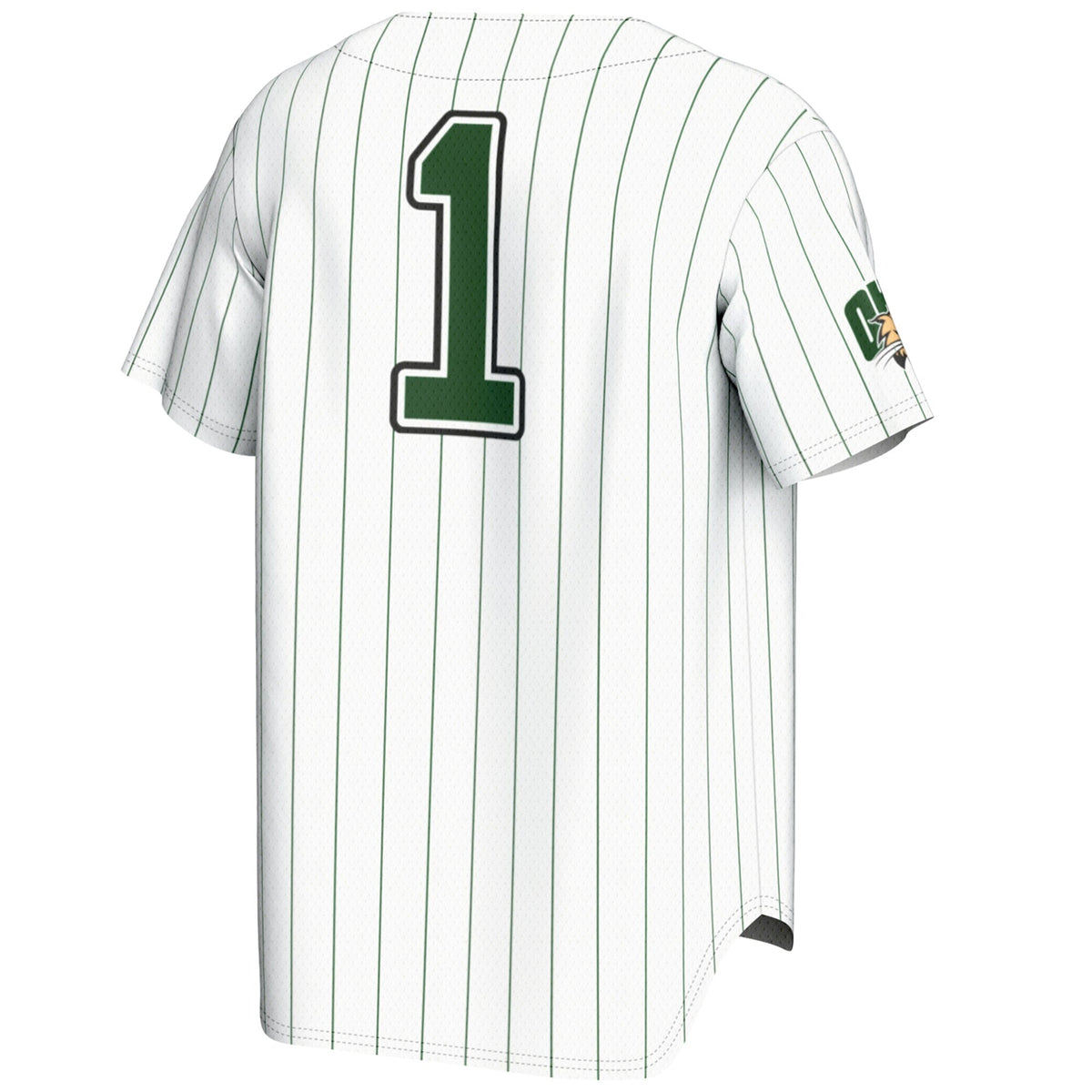 #1 Ohio Bobcats Lightweight Baseball Jersey - White product image 4, provided for visual reference and product detail review