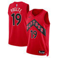 Toronto Raptors Icon Edition Swingman Jersey - Red - Jakob Poeltl product image 1, provided for visual reference and product